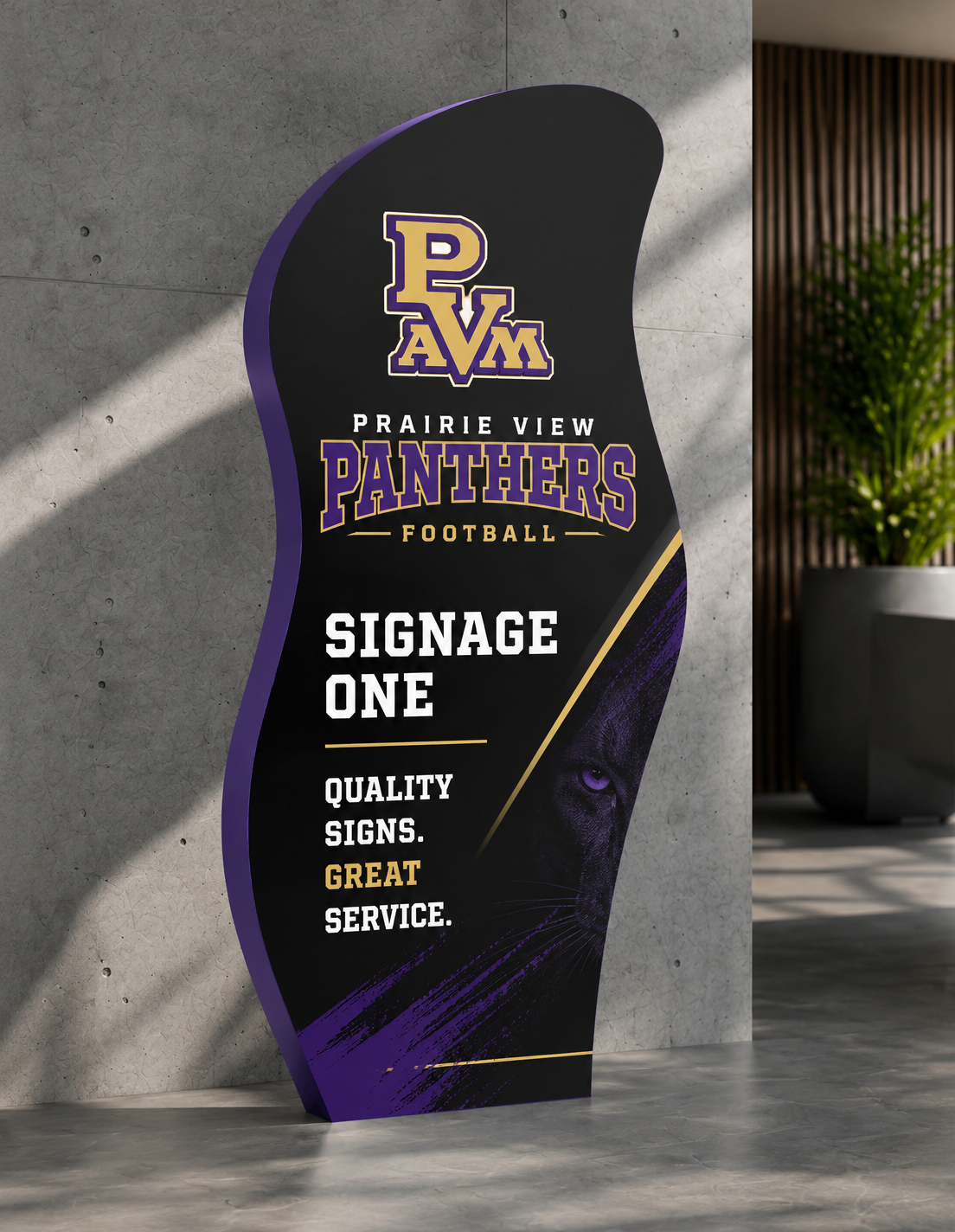 Custom Shaped Black Foam Boards and Backdrops